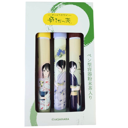 Tea pen set of 3 (barley tea)